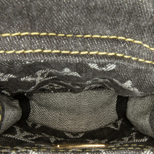 Gray LV Monogram Denim Patchwork Speedy 30 Boston Bag - Image 7