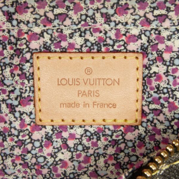 Gray LV Monogram Denim Patchwork Speedy 30 Boston Bag - Image 8