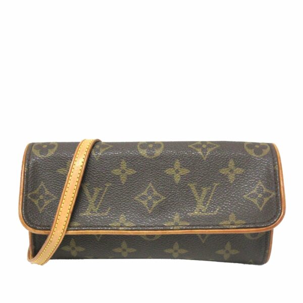 Brown LV Monogram Pochette Twin PM Crossbody Bag