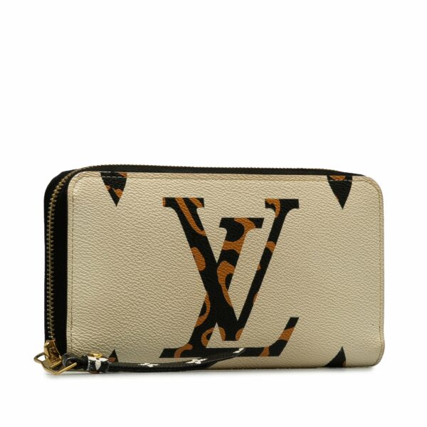 Brown LV Monogram Giant Jungle Zippy Wallet - Image 2