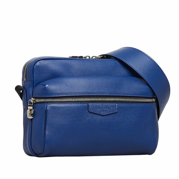 Blue LV Taiga Outdoor Messenger PM Crossbody Bag - Image 2