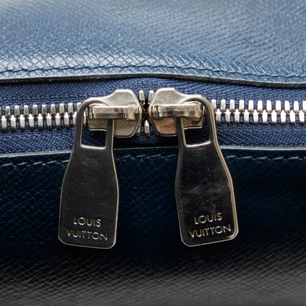 Blue LV Taiga Grigori PM Crossbody Bag - Image 8