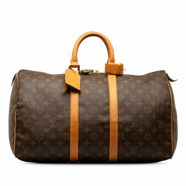 Brown LV Monogram Keepall 45 Travel Bag