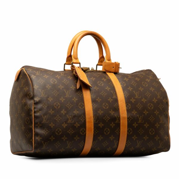 Brown LV Monogram Keepall 45 Travel Bag - Image 2