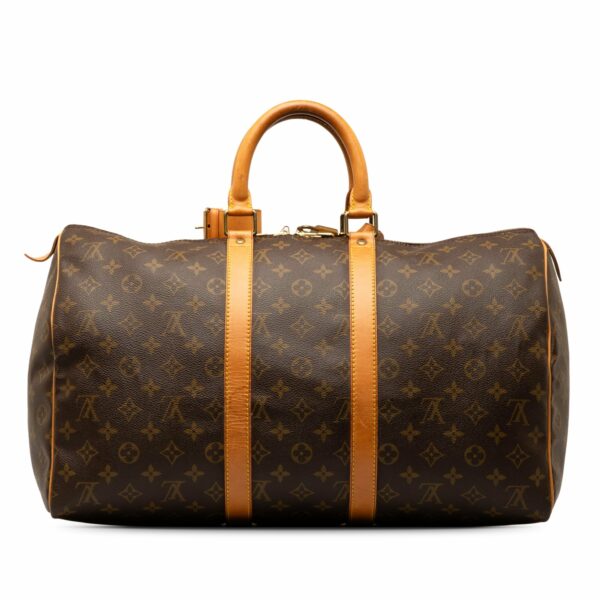 Brown LV Monogram Keepall 45 Travel Bag - Image 3