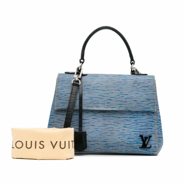 Blue LV Epi Denim Cluny BB Satchel - Image 13