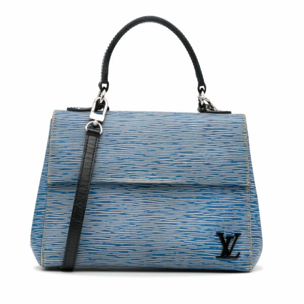 Blue LV Epi Denim Cluny BB Satchel - Image 2