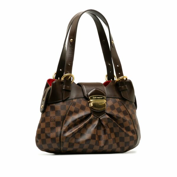 Brown LV Damier Ebene Sistina PM Shoulder Bag - Image 2