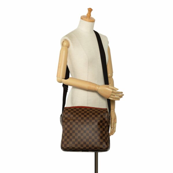 Brown LV Damier Ebene Naviglio Crossbody Bag - Image 9