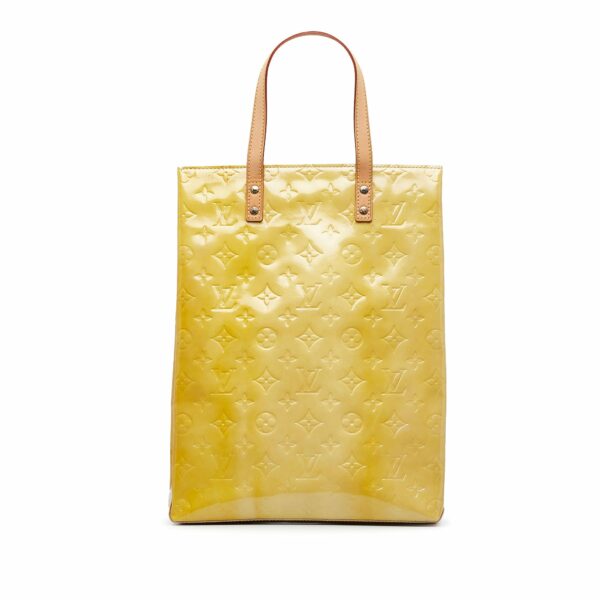 Gold LV Monogram Vernis Reade MM Tote Bag - Image 12