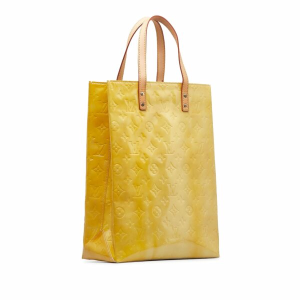 Gold LV Monogram Vernis Reade MM Tote Bag