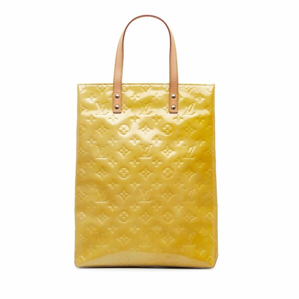 Gold LV Monogram Vernis Reade MM Tote Bag - Image 2