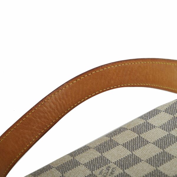 White LV Damier Azur Hampstead MM Tote Bag - Image 11