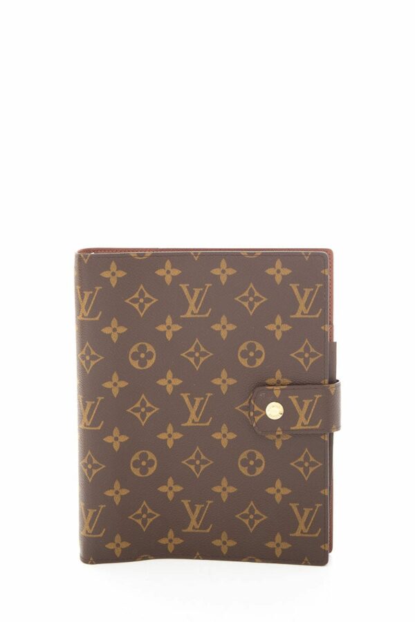 LV Brown Monogram Canvas Travel Log Agenda - Image 6