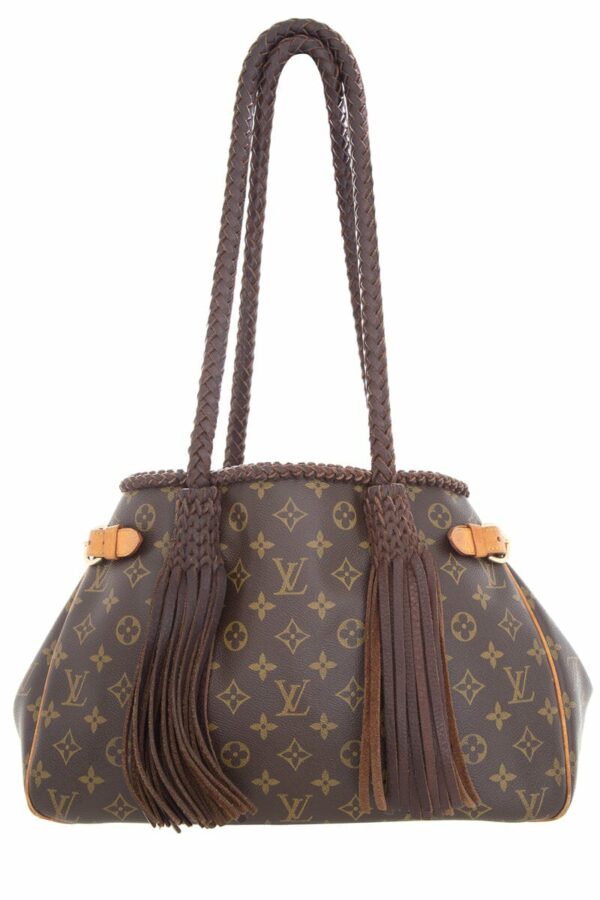 LV Brown Canvas Monogram Revamped Fringe Handbag