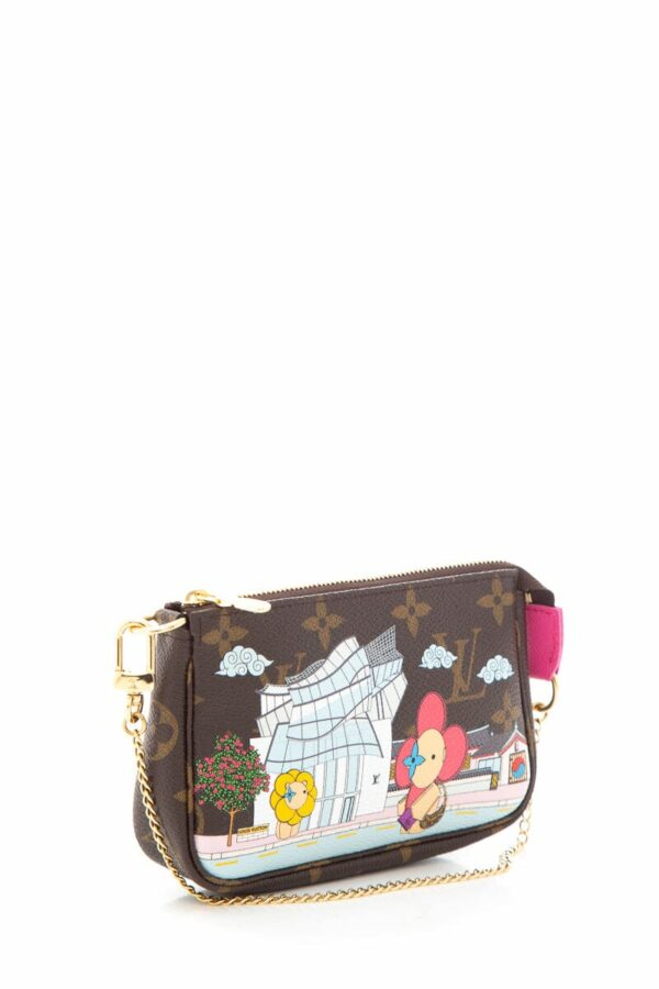 LV Brown Canvas Monogram & Multicolor Holiday Pochette