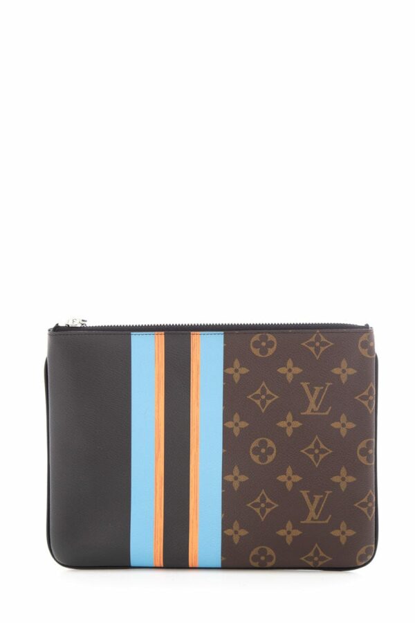 LV Monogram Stripe Pouchette Plate MM - Image 5