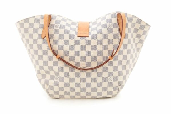 LV White Damier Azur Salina Handbag - Image 3