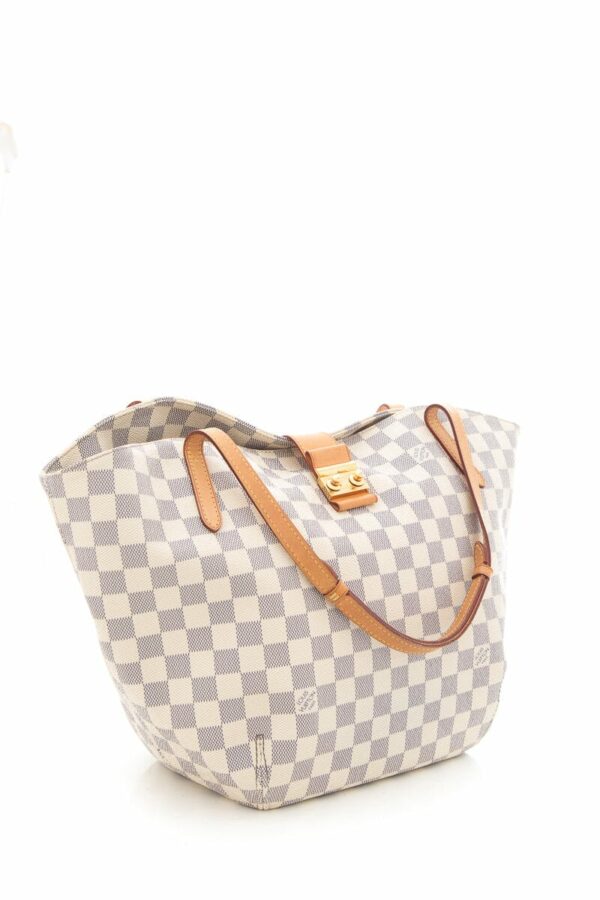 LV White Damier Azur Salina Handbag - Image 2