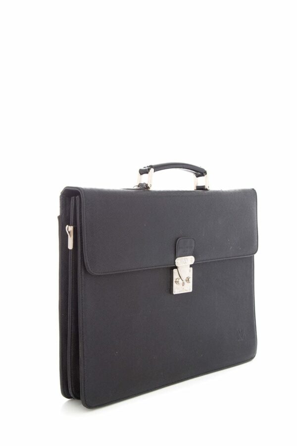 LV Black Taiga Porte-Documents Briefcase - Image 2