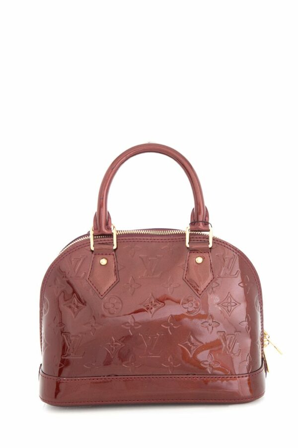 LV Red Patent Leather Vernis Alma Handbag - Image 3