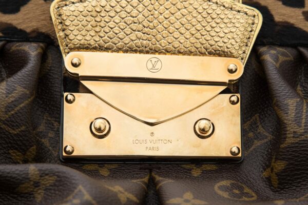 LV Brown Monogram Leopard Polly Handbag - Image 7