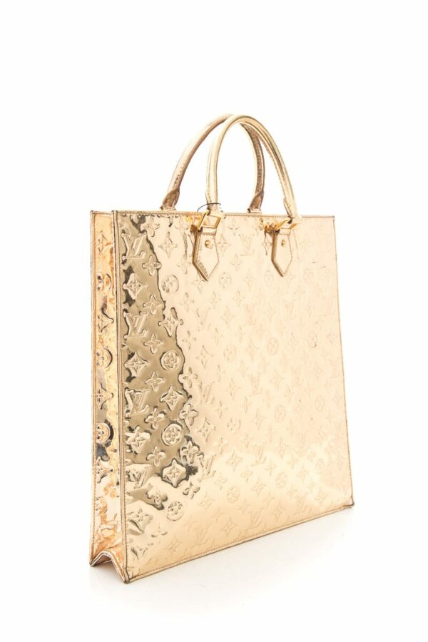 LV Gold Monogram Mirror PVC Top Handle Tote - Image 2