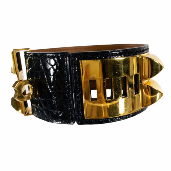 HM Black Crocodile CDC Collier de Chien GHW - Image 2