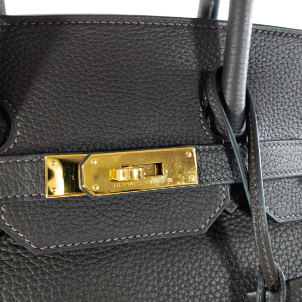 HM Chocolate Brown Birkin 35 GHW - Image 4