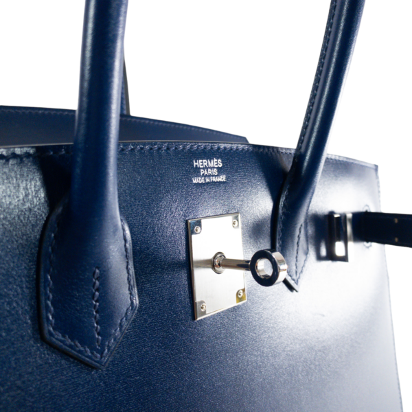 HM Blue Sapphire Sellier Birkin 30 - Image 6