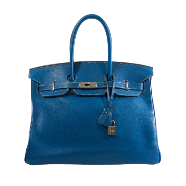 HM Mykonos Blue / White Verso Togo  Birkin 35 PHW