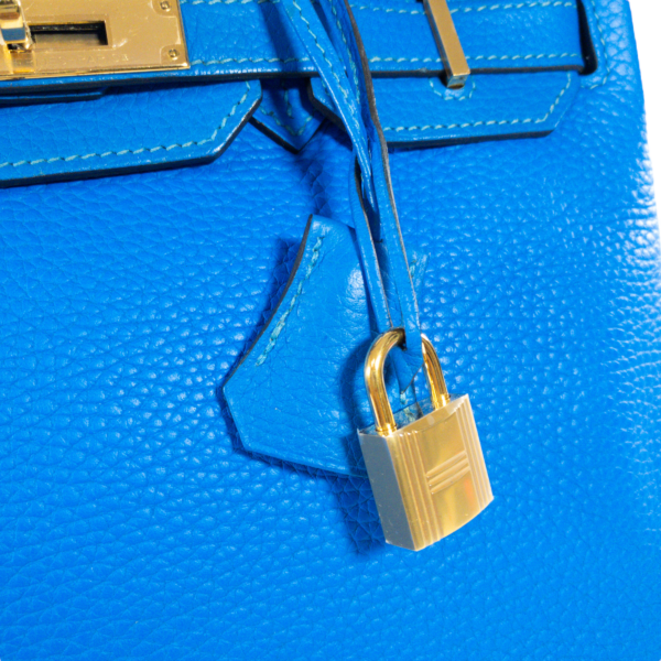 HM Blue Hydra Clemence Birkin 30cm GHW - Image 15