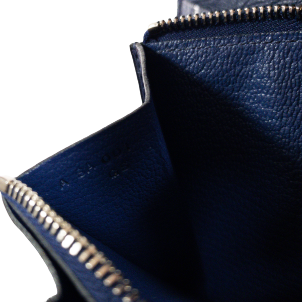 HM Blue de Malte Ostrich Constance Wallet - Image 7