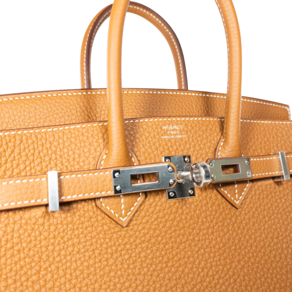 HM Birkin 25 Gold Togo PHW - Image 7