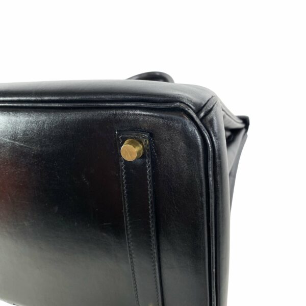 HM Vintage Black Birkin 35 Box Leather GHW - Image 17