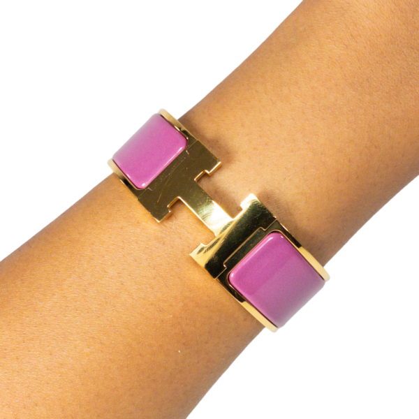 HM Rose Azalee Wide Clic H Bracelet GHW - Image 3