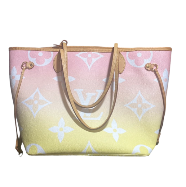 LV Monogram Giant By The Pool Neverfull MM Light Pink - Image 3